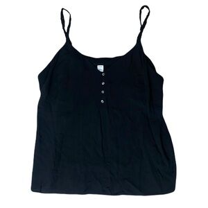 Old Navy Black Sweetheart Top Tank Top w/ Button Detail Women’s Large NWT